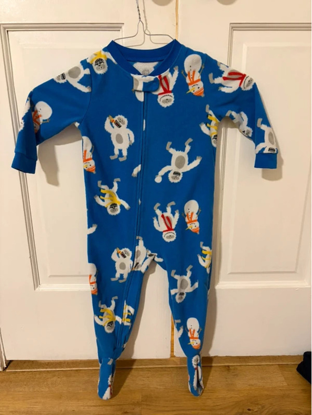 Carter’s Boys 2T Blue Yeti Fleece Footed Pajamas Sleeper
